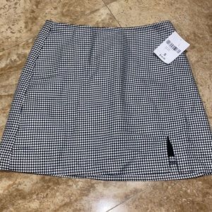BLACK CHECKERED SKIRT